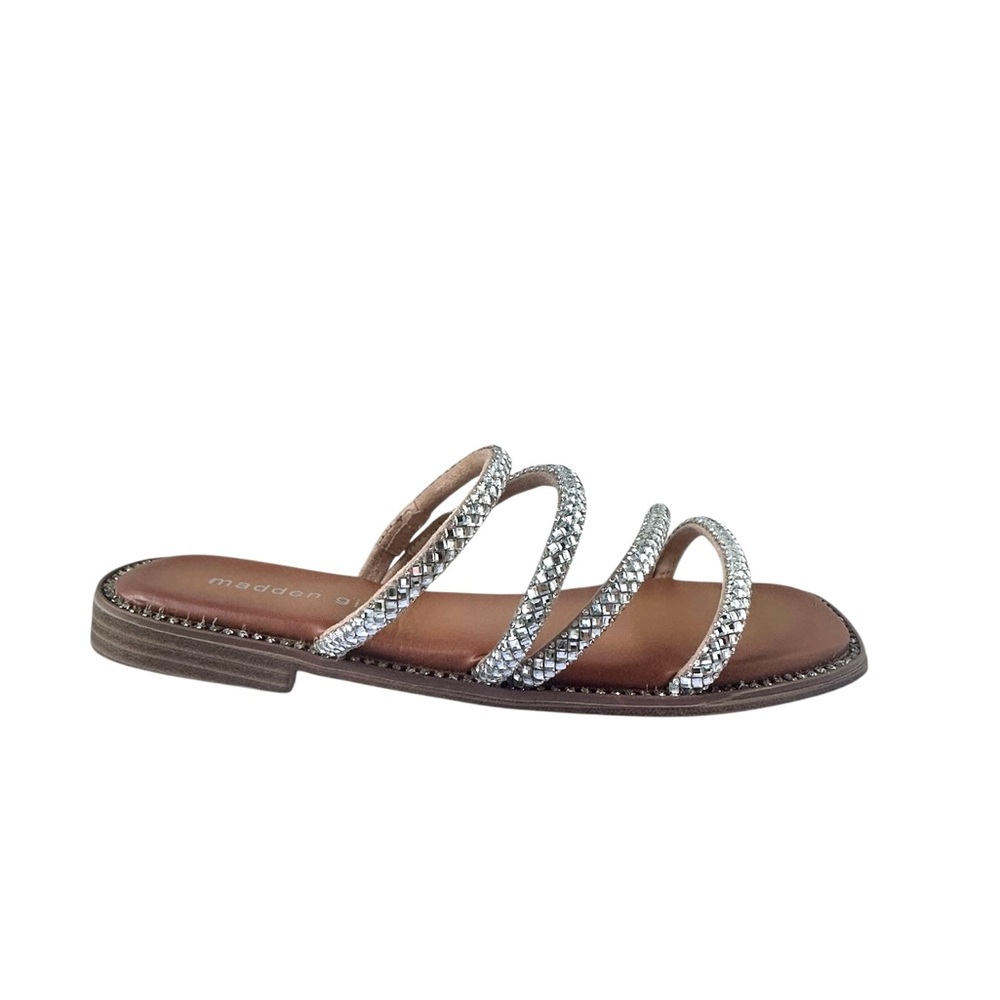 Madden Girl Glittering Silver Sandals